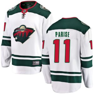 Herren Minnesota Wild Eishockey Trikot Zach Parise #11 Breakaway Weiß Fanatics Branded Auswärts